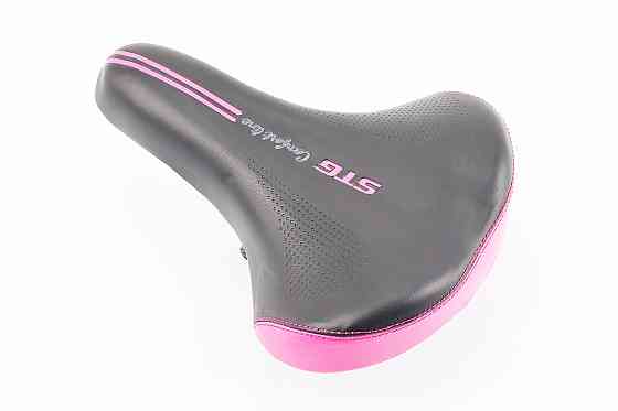 Сидіння MTB 250x180мм, чорно-рожеве VD850B Київ