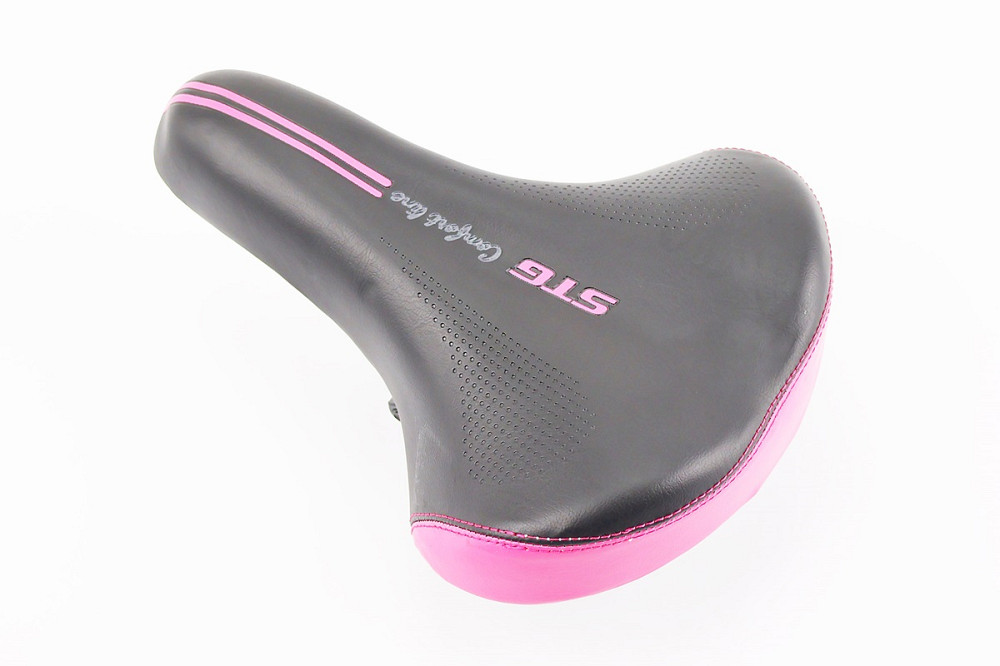 Сидіння MTB 250x180мм, чорно-рожеве VD850B Київ - фото 1