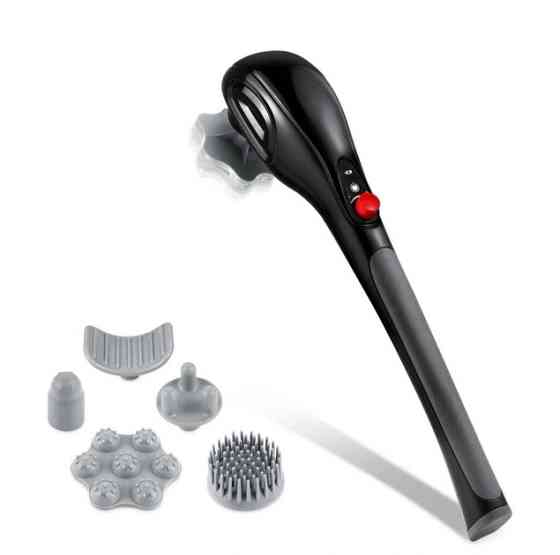 Массажер ручной для тела B-6 + 5 насадок (Черный) Винница