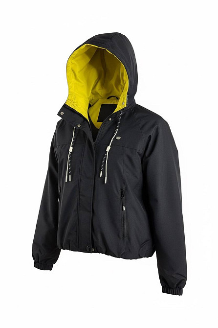 Куртка женская YZY 30281 ветровка с капюшоном оверсайз one size, черный, one size Киев - изображение 15