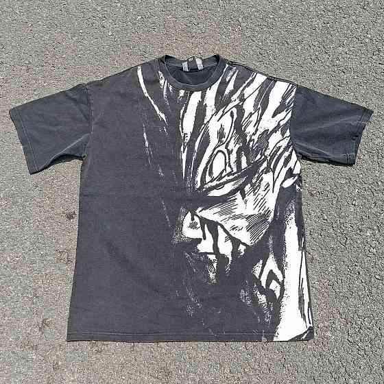 Футболка для хлопчика з принтом аніме Людина-один удар Гароу Херо Хунтер оверсайз (зріст від 165 до 180) Чорний Дніпро