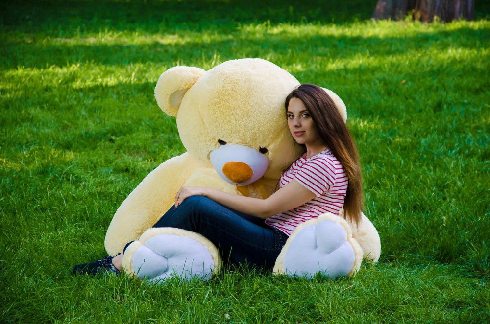 М'яка  іграшка подарунок на 8 березня плюшевий ведмедик Томии 180 см Персиковий Тернопіль - фото 3