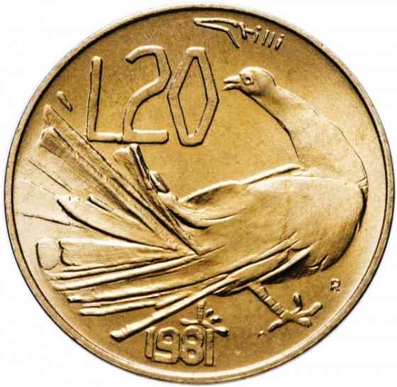 Монета 20 лир. 1981 год, Сан-Марино.UNC Полтава