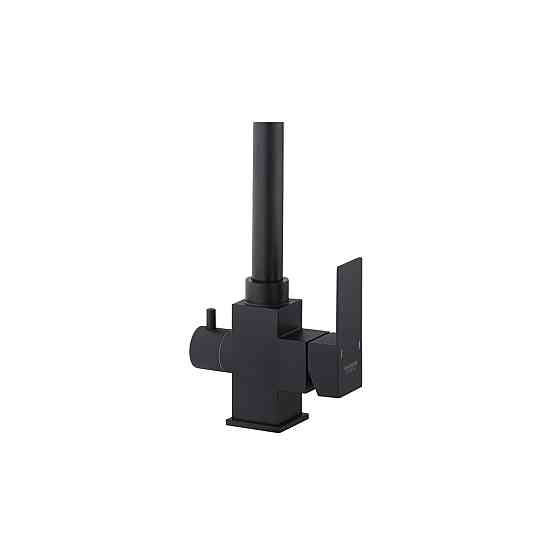 Змішувач для кухні з підключенням до фільтра Kroner KRP Edelstahl Kubus - SCH03810 чорний Київ