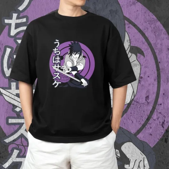 Футболка для подростка мальчика с принтом Наруто Саске Учіха 2 Размер 160 Anime10294 Днепр