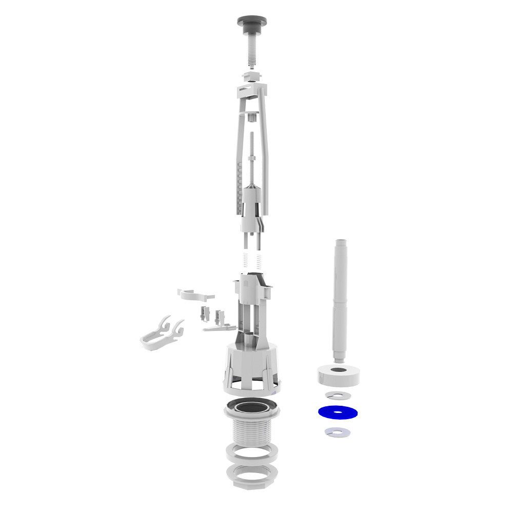 Зливний клапан бачка унітазу OPTIMUM з одним режимом зливу (хромована кнопка) OPTI 0410 Тернополь - изображение 7