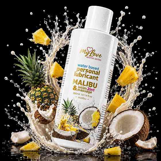 2в1 лубрикант та масажний гель - MyLove Aroma Series Intim&Massage Malibu, 300 мл Sex Aura Київ