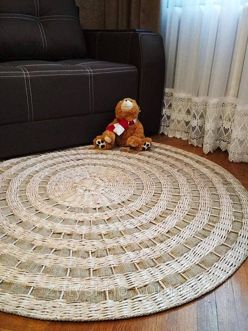 Ковер плетеный  диаметром 130 см ( для фотостудии) Киев - изображение 1