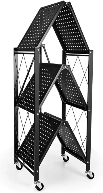 Стеллаж мобильный четырехъярусный универсальный раскладной из нержавеющей стали Коломия - фото 5