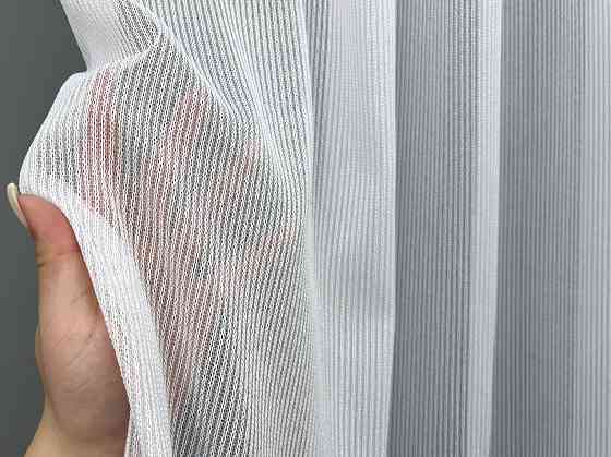 Тюль VR-Textil 2068т Живые нити однотонный Белый 400х270 см (42-1280) Киев