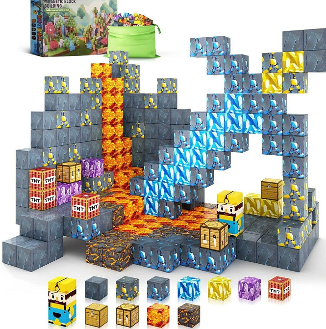 100 шт Магнітний конструктор майнкрафт магнитный конструктор minecraft Киев - изображение 1