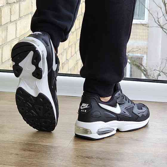 Чоловічі Чорні Кросівки Nike 90 Air Max 2 Шкіряні Найк для бігу (розміри: 42,43,44) Відео Огляд 94-2 Дніпро