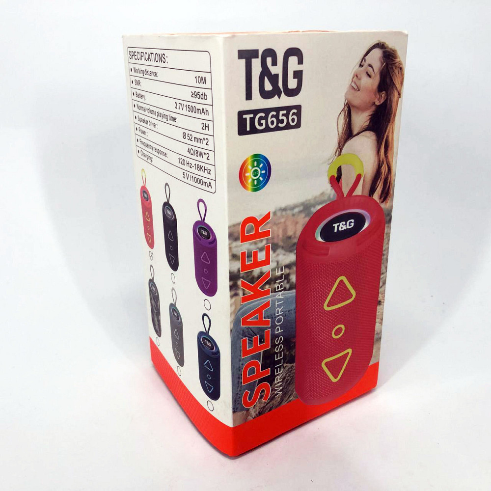 Переносна колонка для вечірки TG656, Колонка з динамічним led підсвічуванням Bluetooth музична IG-10 Львів - фото 1
