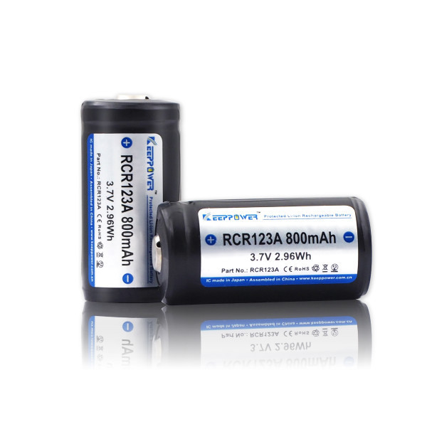 Акумулятор Keeppower 123 (RCR123A) 800 mAh 3.7V (з захистом) Київ - фото 3