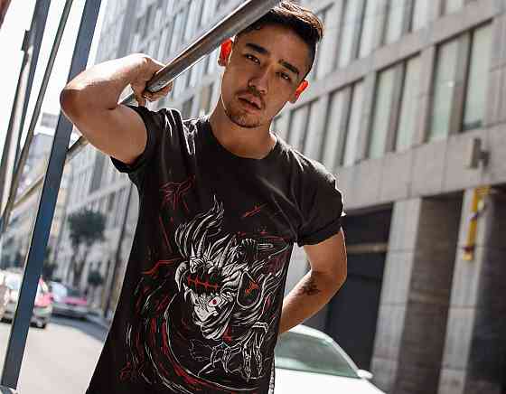 Футболка мужская аниме Чёрный клевер оверсайз (S/M/L) Черний AnimeJ1206 Днепр