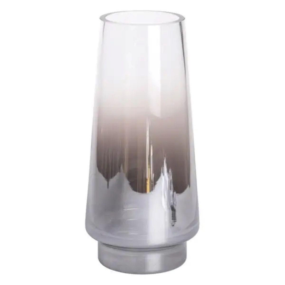 Декоративная стеклянная ваза для цветов 30 см, серая Киев - изображение 1