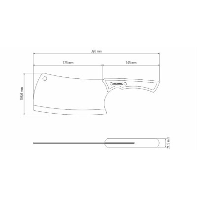 Кухонный нож Tramontina Churrasco Black сікач 178 мм (22845/107) Винница - изображение 7