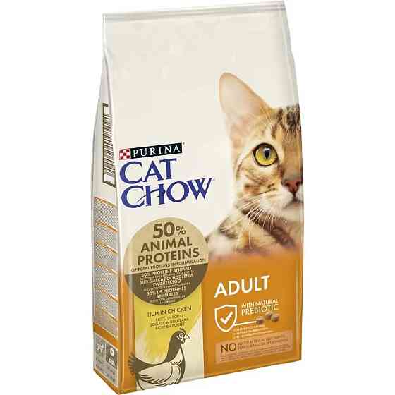 Сухой корм CAT CHOW Adult для взрослых кошек, с курицей, 15 кг Киев