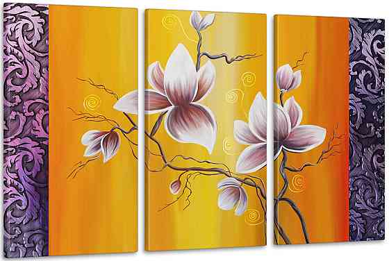 Модульная картина Абстракция Цветы Аrt-163_3А Киев