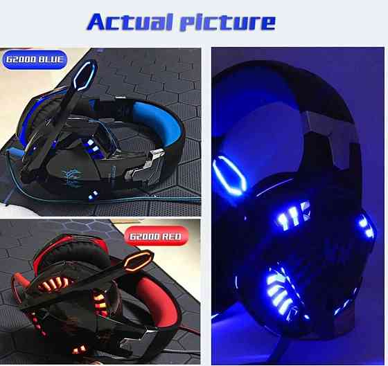 Игровые наушники Kotion Each G2000 с микрофоном и подсветкой. Харків