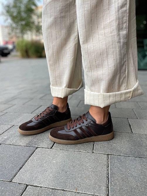 Кеды женские Notta bene шоколадные натуральная кожа и замша 36-41 размер (K-0424) Київ - фото 4