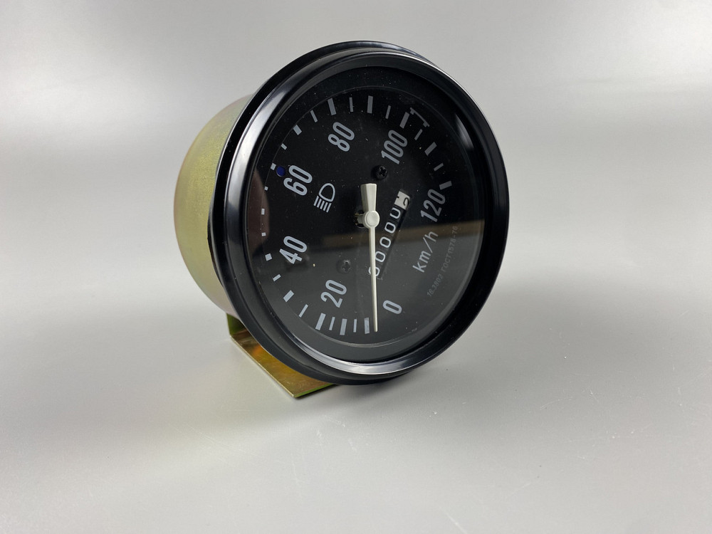 Спідометр механічний ГАЗ-3307 УАЗ діаметр 100 мм. 0-120 км гнучкий вал М18х1.5 підсвічування 12В Мукачево - фото 1