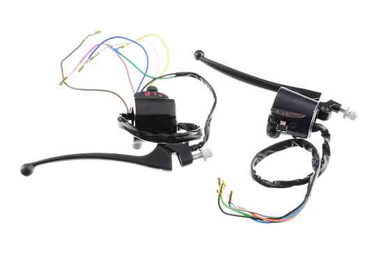 Блоки кнопок керма (пара) Suzuki AX100 (чорні, важелі, кріплення) KOMATCU (mod.A) Киев