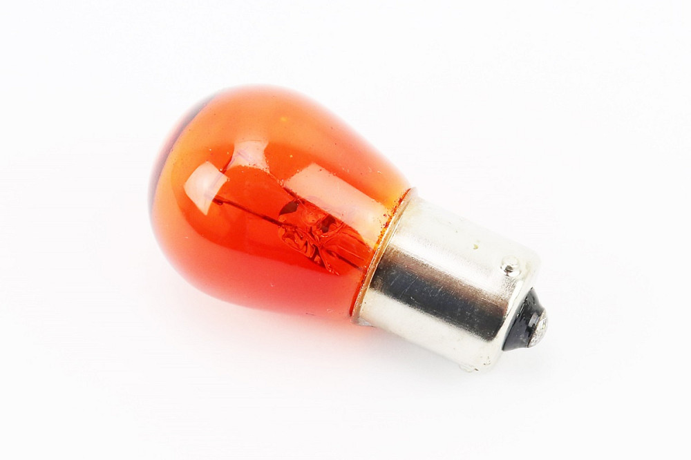 Лампа повороту (велика, жовта з цоколем) 12V / 21W BA15S Бершадь - фото 1