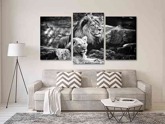 Модульная картина в гостиную / спальню Сімейство Левів   Art-600_3 Киев