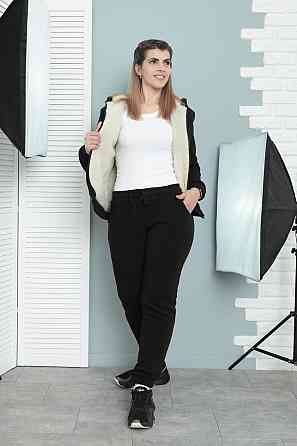 Зимовий спортивний костюм на хутрі "Nord" оптом | Батал Чорний, 50-52 Київ