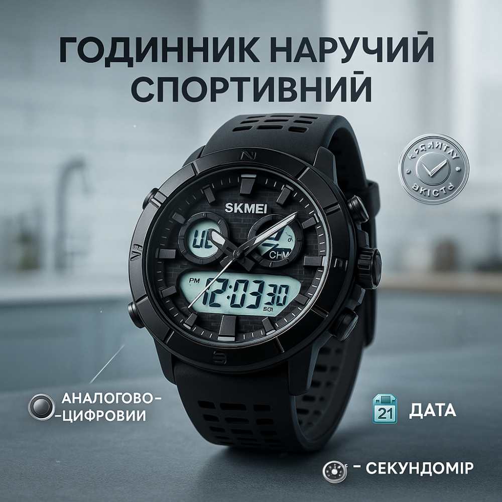 Водонепроницаемые часы для рыбалки SKMEI 2014BKWT, Специальные часы для военных операций YP-35 Львов - изображение 17