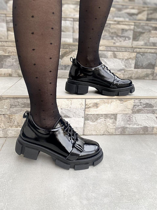 Sothby 's Туфлі жіночі Sothby 's M-832 чорні (весна-осінь, шкіра лакована) (4332) Коломыя - изображение 8