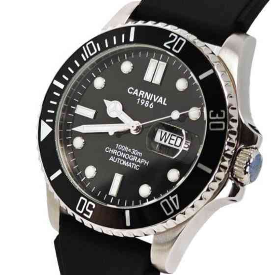 Годинник чоловічий механічний наручний Carnival Patent R-Series (2 ремінці) Сріблястий Вінниця