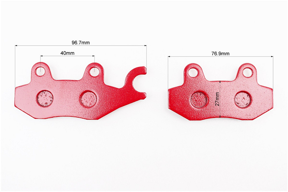 Гальмівні колодки (дискові) праве вухо, Viper - RACE/STORM/CG/СВ/HONDA-LS125;NSR 50;MBX 50/LIFAN/KYMCO-Pulsar/LONCIN, к-кт 2шт, червоні Киев - изображение 2