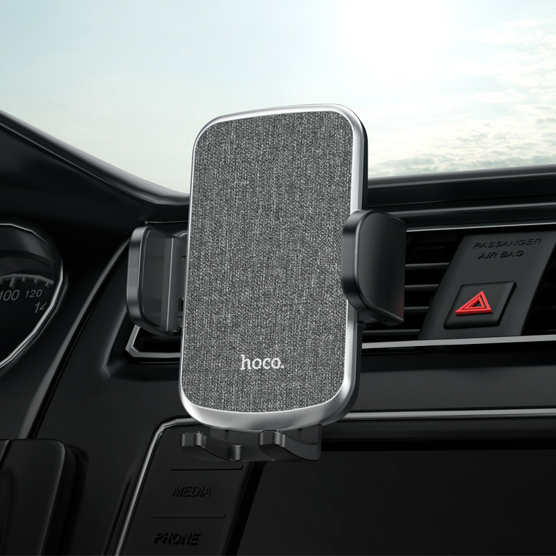 Автотримач для телефона HOCO CA94 Polaris push-type air outlet car holder Black Одеса - фото 8