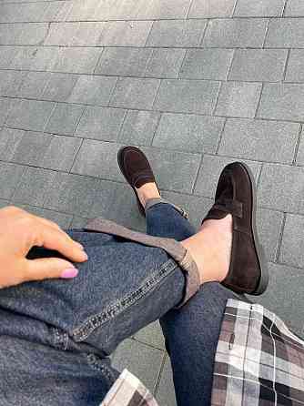 Mermaid Замшеві лофери жіночі класичні шоколадні весна-осінь на низькому ходу р. 36-40 (6047) / Коломия