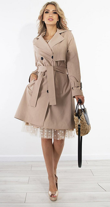 Стильний бежевий тренч (48) Київ - фото 4