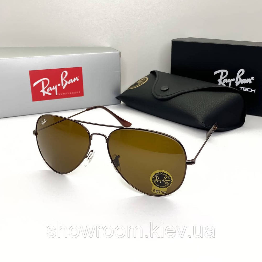 Жіночі сонцезахисні окуляри RAY BAN 3026 aviator (2913) Київ - фото 2