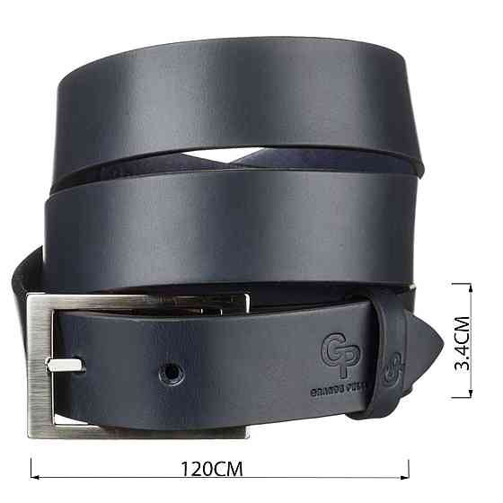 Ремень мужской Grande Pelle 11058 кожаный Синий Киев