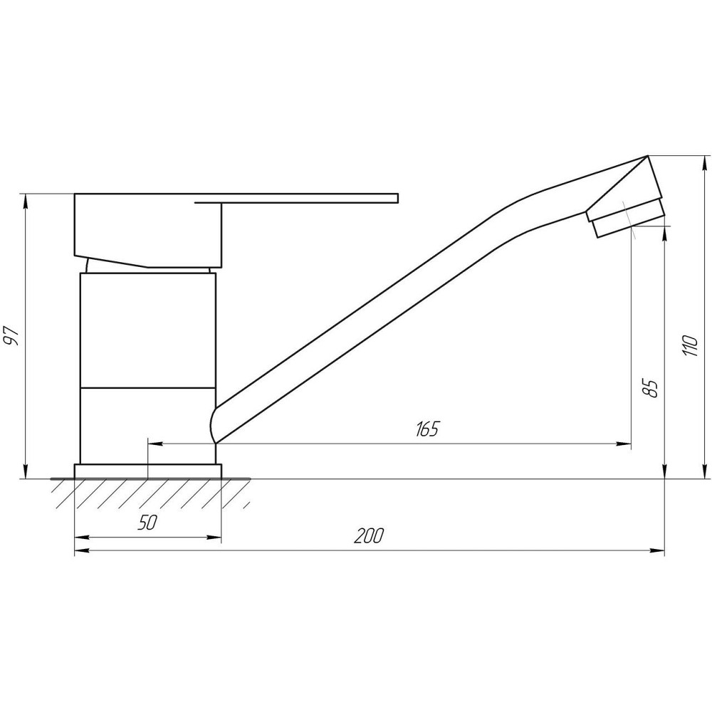 Змішувач для умивальника Globus Lux MAIN SM-203M Київ - фото 4
