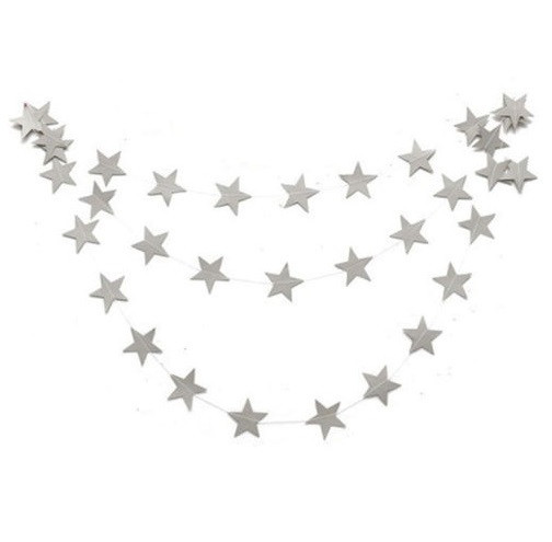 Гірлянда нитка Зірочки матова 4 м на 10 см сріблястий Київ - фото 1