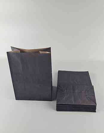 Пакет с дном бумажный 28*19*11,5  ЧЕРНЫЙ (25 шт) Харьков