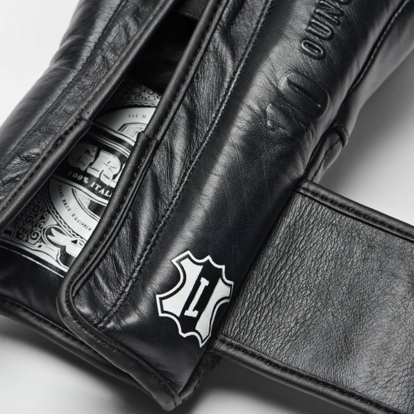 Боксерские перчатки Leone Greatest Black 18 унций профессиональные кожаные перчатки с пенно-гелевым наполнител Киев - изображение 8