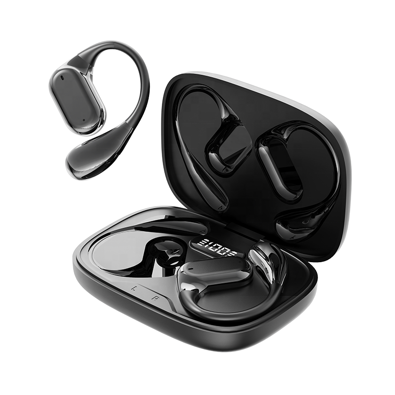 Беспроводные наушники с открытым ухом Q11 OWS, Bluetooth 5.4, 13 мм Hi-Fi, IPX5, цифровой дисплей, черные Киев - изображение 9