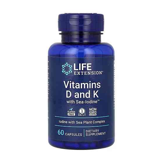 Vitamins D and K with Sea-Iodine™ - 60 caps Луцьк