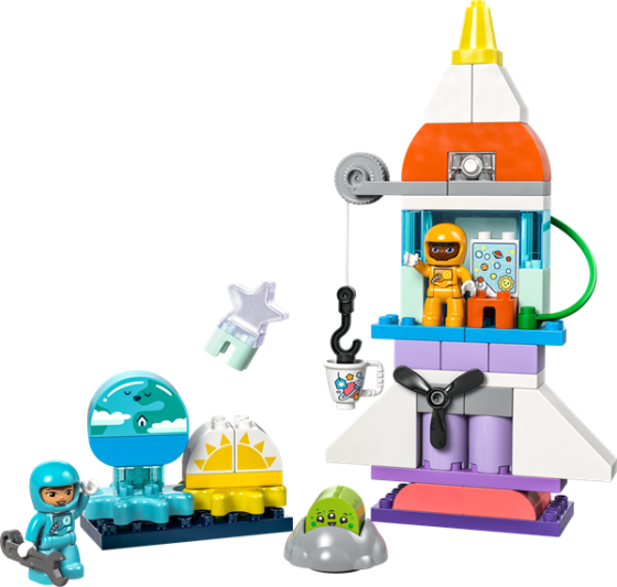 Конструктор LEGO DUPLO Town Пригоди на космічному шаттлі 3-в-1, 58 деталей (10422) Харків