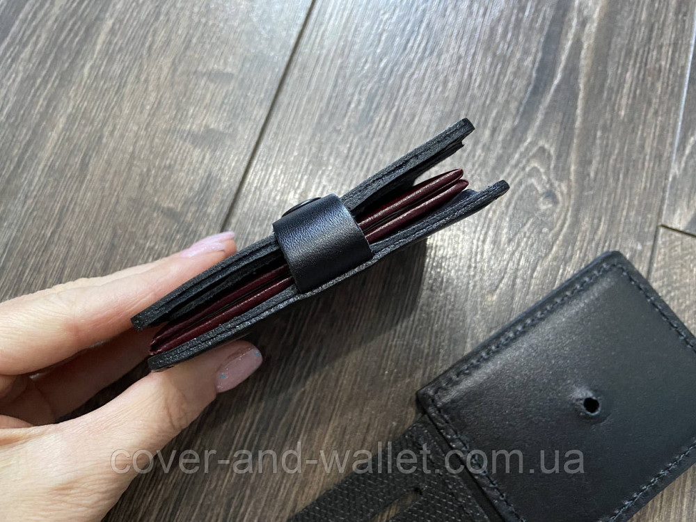 Обкладинка "Національна гвардія" на кнопці під жетон із натуральної шкіри преміум класу Київ - фото 7