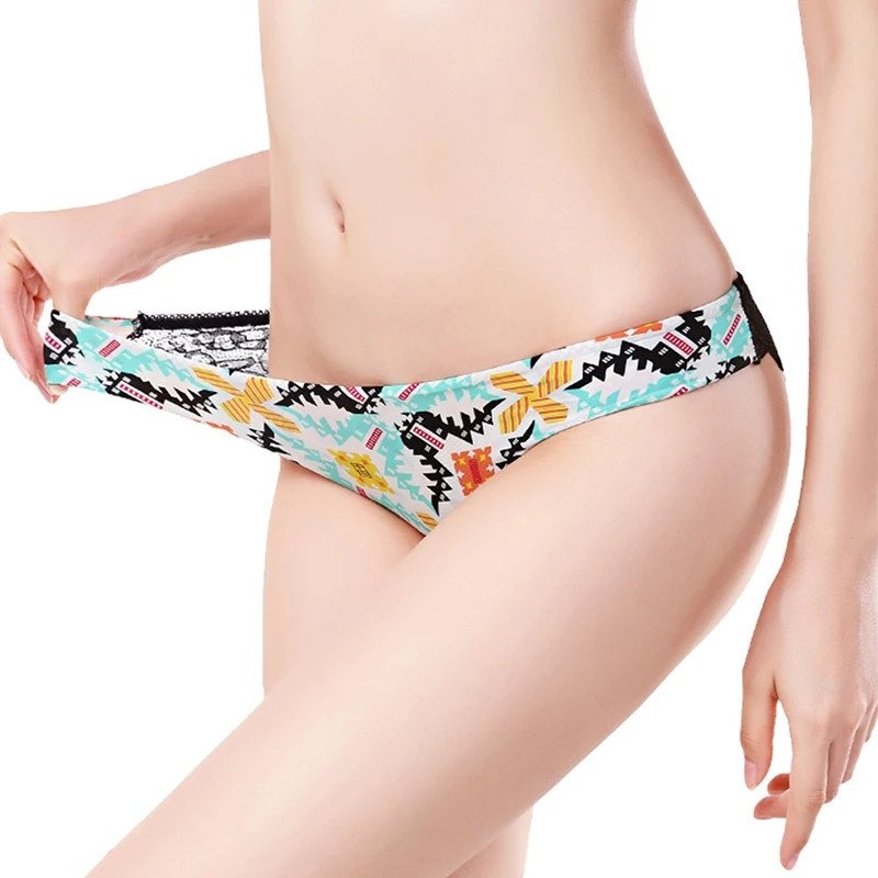 Трусики бесшовные женские с кружевом 3 штуки 42 леопардовый Киев - изображение 5