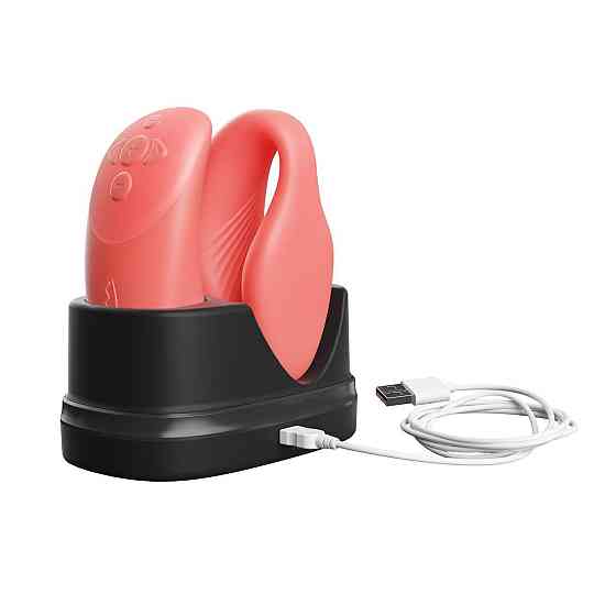 Смарт-вибратор для пар We-Vibe Chorus Crave Coral, сенсорное управление вибрациями сжатием пульта Sex Aura Киев