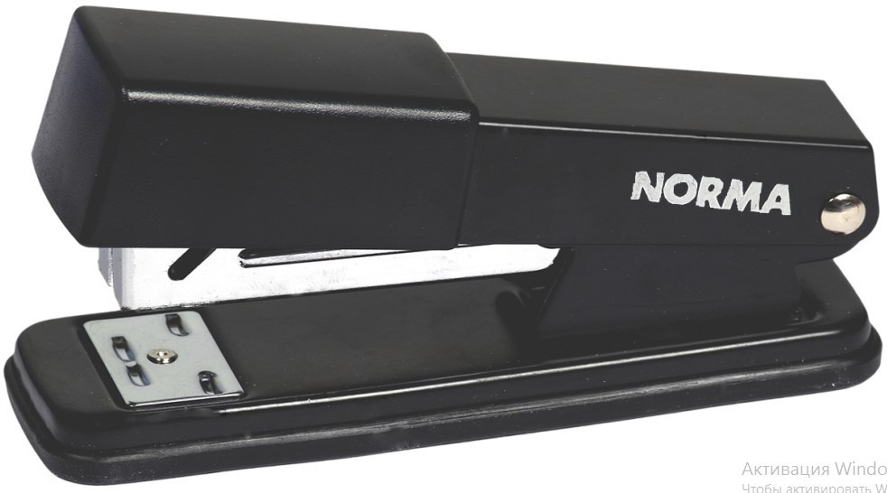 Степлер 24/6-26/6 "Norma" 4122 (20арк.) 50мм чорний, шт Київ - фото 1